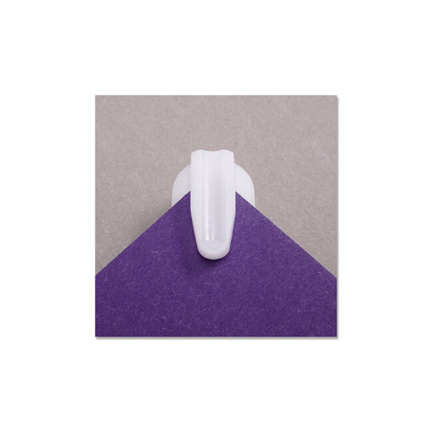 Advantus StikkiCLIPS, Adhesive Back, 40 Sheet Capacity, White, 20/Pack 01220