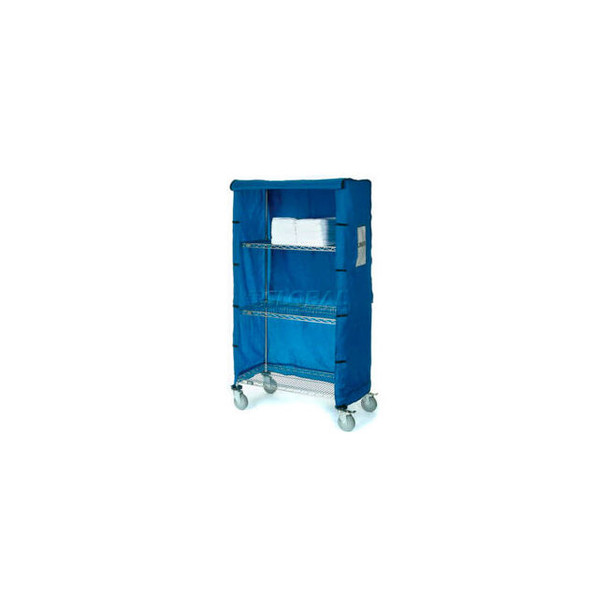 Nexel Chrome Wire Linen Cart with Nylon Cover 4 Shelves 72""L x 24""W x 80""H