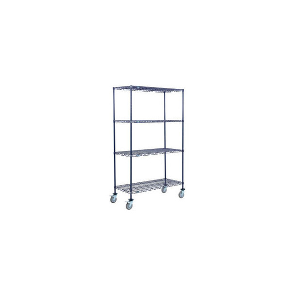 Nexel 4 Shelf Truck Nexelon 72""W x 24""D x 60""H Polyurethane Swivel Casters 2