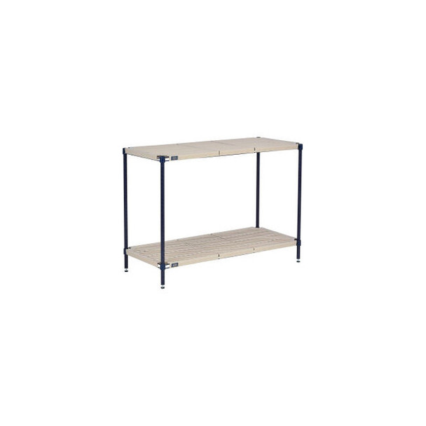 Nexel Nexelite 2 Shelf Vented Plastic Mat Shelving Unit Starter 72""W x 24""D x