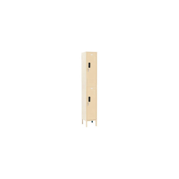 Global Industrial 2-Tier 2 Door Digital Locker 12""Wx12""Dx78""H Tan Unassembled