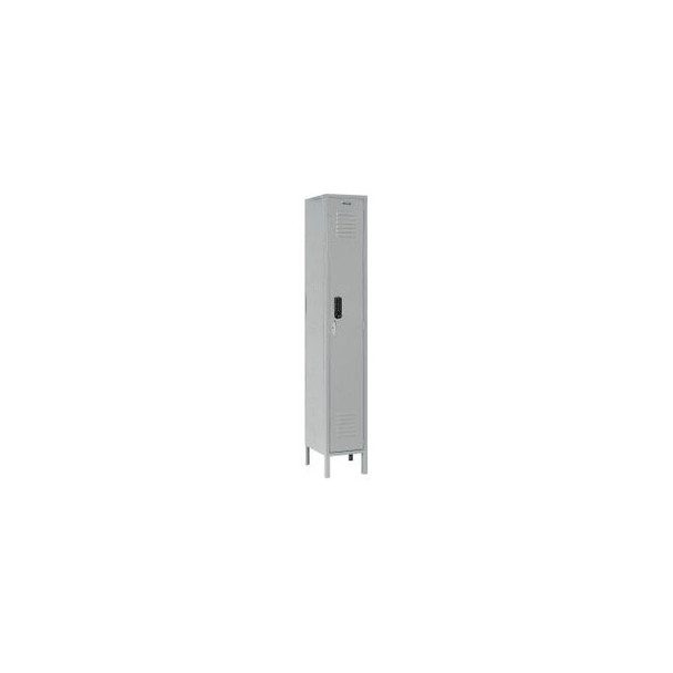 Global Industrial 1-Tier 1 Door Digital Locker 12""Wx15""Dx78""H Gray Unassemble