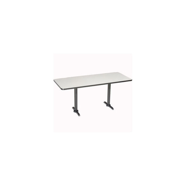 Interion Counter Height Restaurant Table 72""L x 30""W Gray