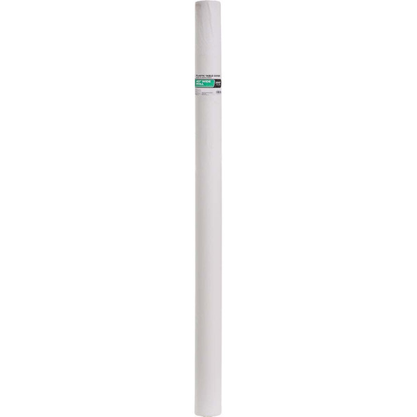 40 In. x 250 Ft. Plastic Table Cover Roll, White WM00989372