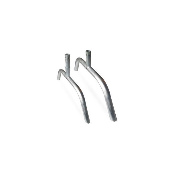 Global Industrial Bridge Barrier Feet for Crowd Control Barrier Galvanized 2/Pac