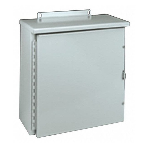 Padlockable Hasp Electrical Enclosures, 36 in H, 12 in D, 36 in W, 3R, Steel