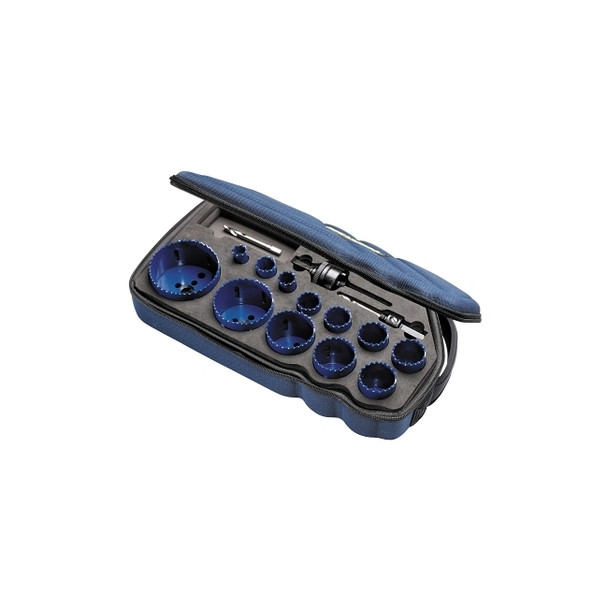 Bi-Metal Hole Saws Sets, 5/8 in - 3 in Cut Diam.