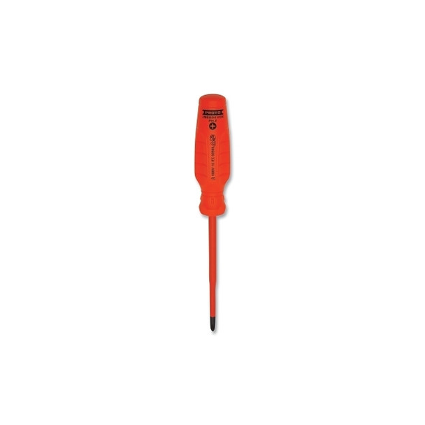 VDE Screwdriver, 5 in L, Phillips #2, Red