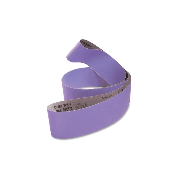 Cubitron™ II 970DZ Cloth Belt, 4 in W x 91 in, 80+, Precision Shaped Ceramic