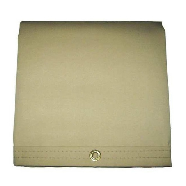 Mauritzon Heavy Duty Tarp, 7 ft 9 in x 12 ft, 20 Mil, Tan, Vinyl IHT-10-0812