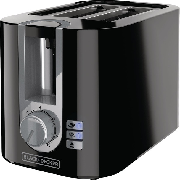 Black & Decker 2-Slice Toaster with Extra Wide Slots, Black TR0025B