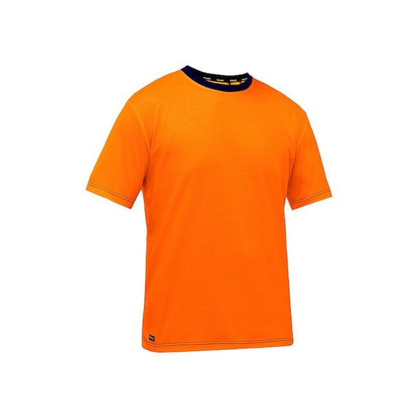Bisley High-Visibility Shirt, Cotton, Polyester, Orange, XL 310M1118-O/XL