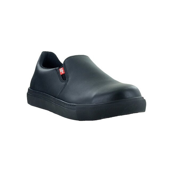 Women's Athletic Shoe, Leather Upper, Rubber Outsole, Black, 7 1/2