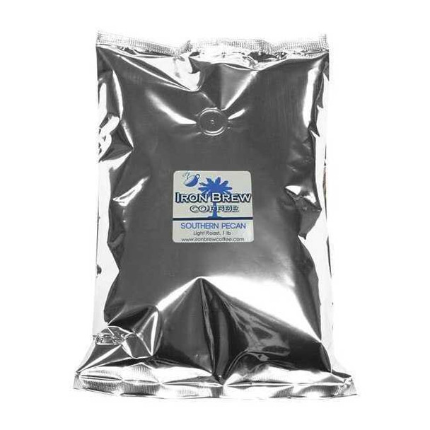Iron Brew Coffee, Southern Pecans, Bag, Caffeinated, Ground, 1 lb C-1CTSP