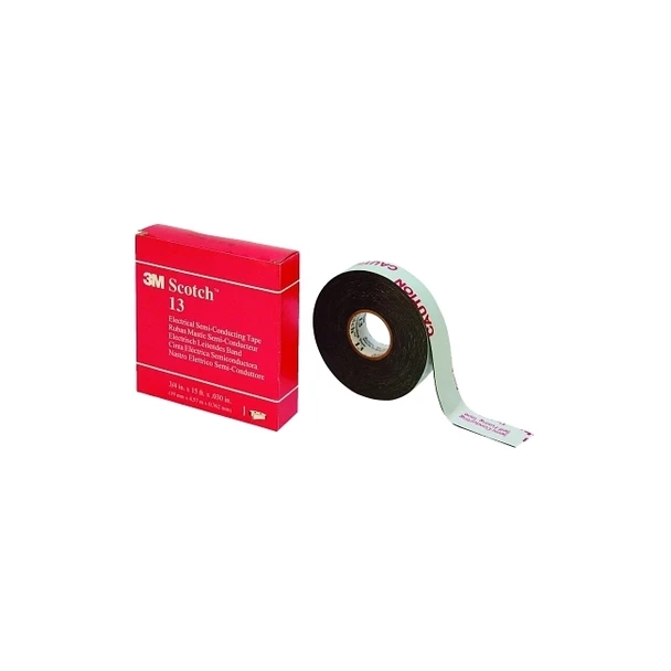 Electrical Semi-Conducting Tape 13, 3/4 in x 15 ft, 0.76 mm, Printed, Black