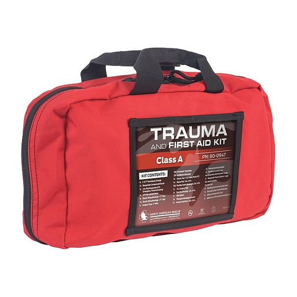 North American Rescue Patrol Vehicle Trauma Kit,Red 80-0947