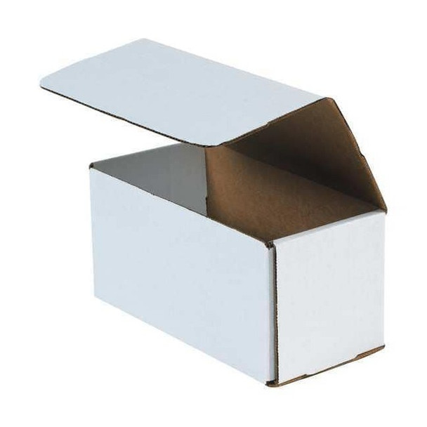 10 in x 4 in x 4 in Inside H, Literature Mailer, White, Corrugate, Single Wall