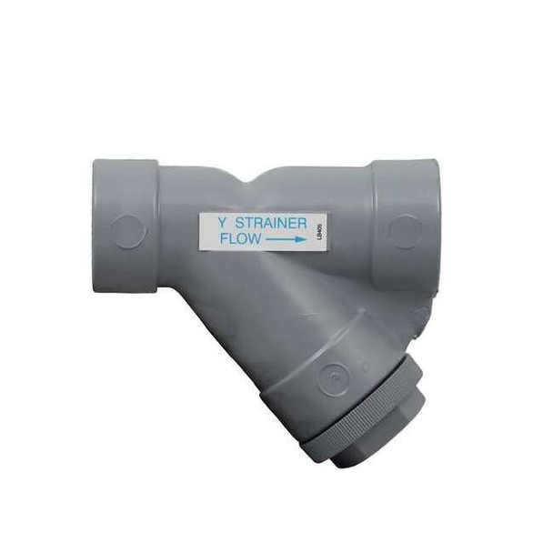 Hayward Flow Control Y Strainer, 1-1/2" Pipe, Threaded, CPVC, 150 psi YS20150T