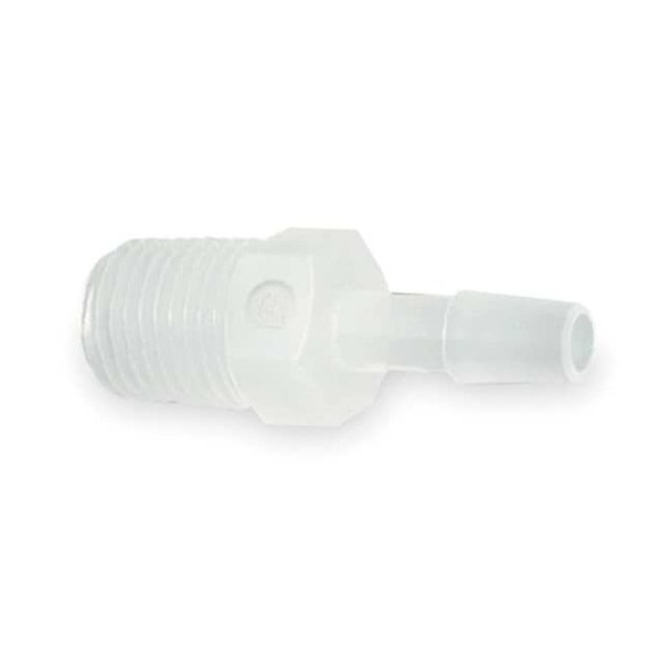 Eldon James Strt, PVDF, Barbed 1/4", MNPT 1/4",PK5 A4-4NK