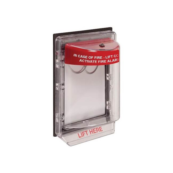 Universal Stopper Cover, Polycarbonate, 5 in W x 6 1/4 in H x 3 1/4 in D, Clear