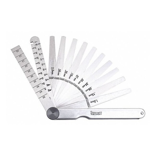 Starrett Feeler Gauge Set with Wire & Taper Gauge 245M