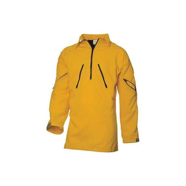Coaxsher Wildland Fire Shirt, 2XL, Yellow, Zipper FC105-XXL