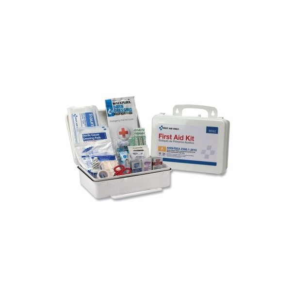 90562 25 Person First Aid Kit, 89 Pieces, Weather Proof Case