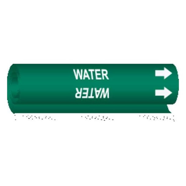 Brady Pipe Marker,Water,Grn,2-1/2 to 7-7/8 In, 5786-II 5786-II