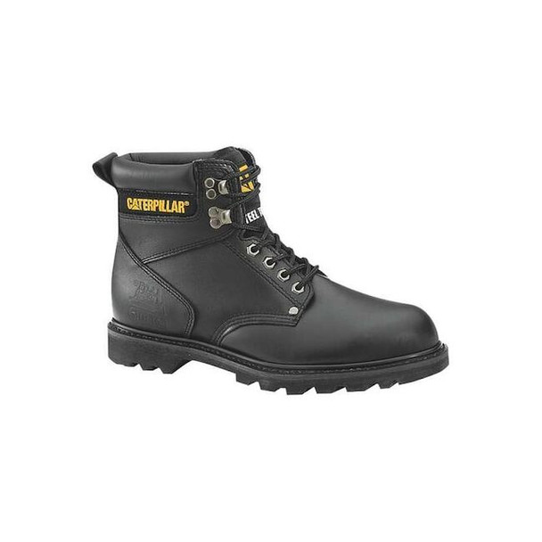 Men's 6-Inch Work Boot, 8 1/2 M, Steel Toe, 6 in H, Black, P89135