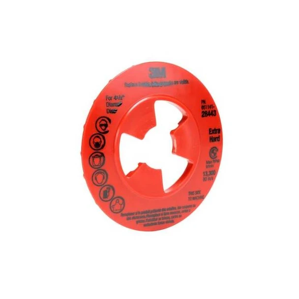 3m Disc Face Plate, 4 in Dia,Red,Extra Hard 60440239774