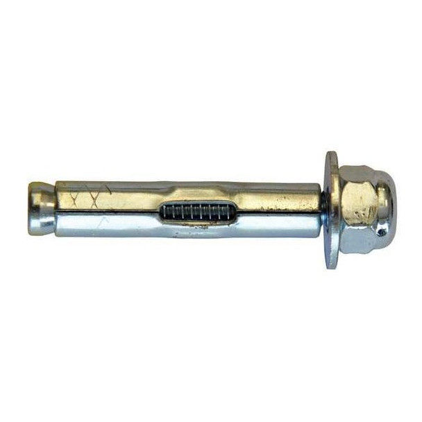 Sup-R-Sleeve Sleeve Anchor, 1/4" Dia., 5/8" L, Carbon Steel Zinc Plated, 100 PK