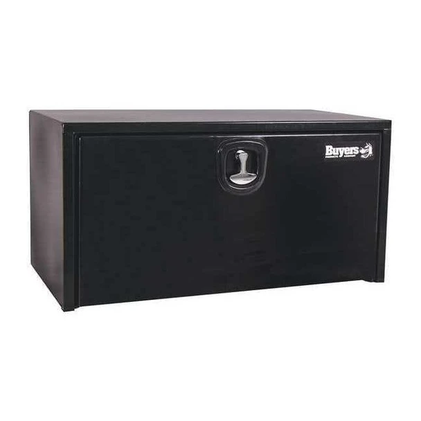 24x24x36 Inch Black Steel Underbody Truck Box With 3-Point Latch