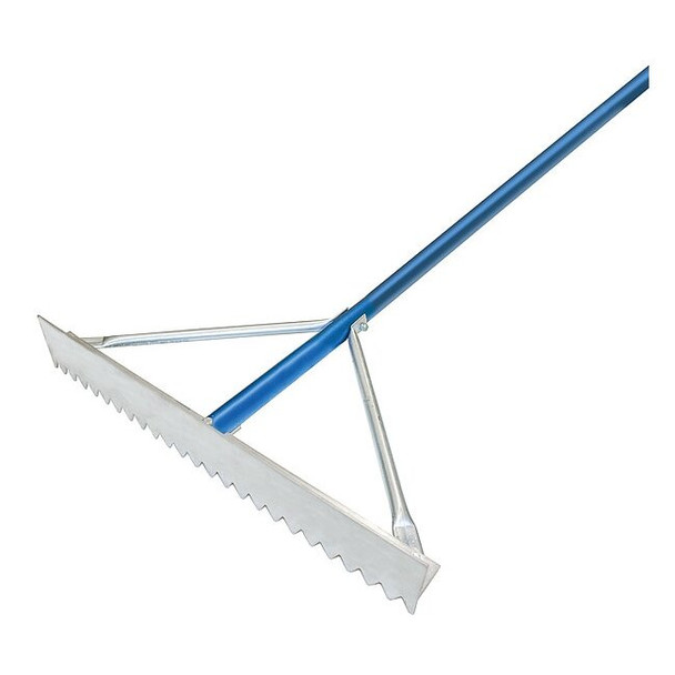 Kraft Tool 42 in Asphalt Rake, 43 Tines, 4 in L Aluminum Handle GG627