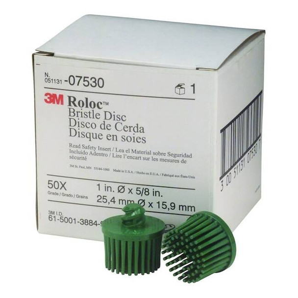 3m Green Bristl Disc 50 4Bx/Cs,1" MMM7530