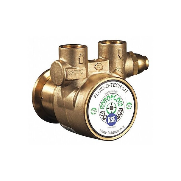 Fluid-O-Tech RotaryVanePump,3/8"InletDia,Brass,For48Y PA 101