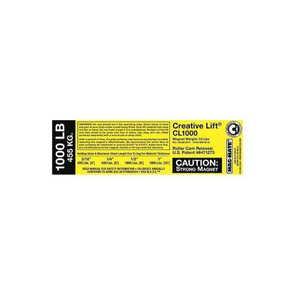 Mag-Mate Replacement Capacity Sticker 900187