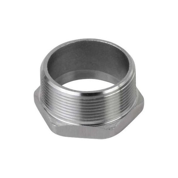 IMC Nipple, 1-1/2 in, Threaded, 316 Stainless Steel, Polished, Silver