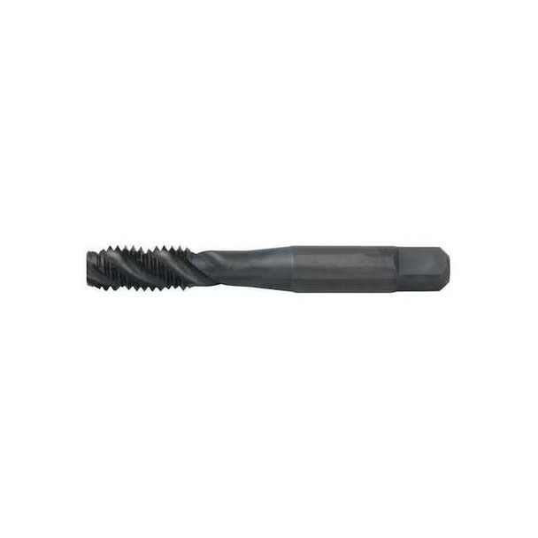 Widia Spiral Flute Tap, 7/16"-20, Semi-Bottoming, UNC, 3 Flutes, TiN VTSFT5075