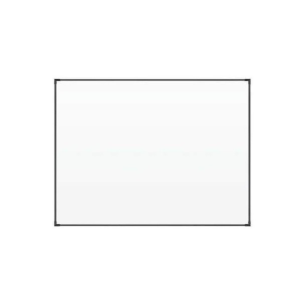 Dry Erase Board, Porcelain, 36 in, 48 in, Aluminum Frame, White, Gloss
