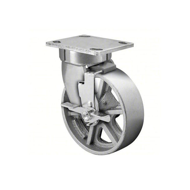 Albion Plate Caster,Kingpinless Swivel,5 5/8"H 110CA04201SFBC