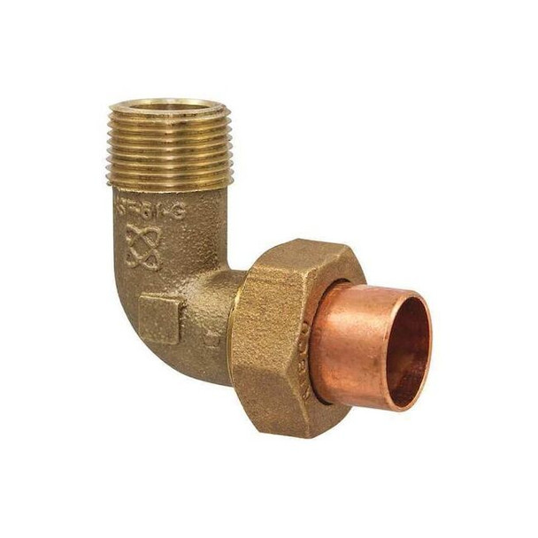 Nibco Elbow, Bronze, Cup 1 in, MNPT 1 in 707-4-6-LF 1