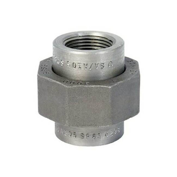 Anvil Union Union, 1/8" Pipe, FNPT, Black Forged Steel, Class 3000 0361500200