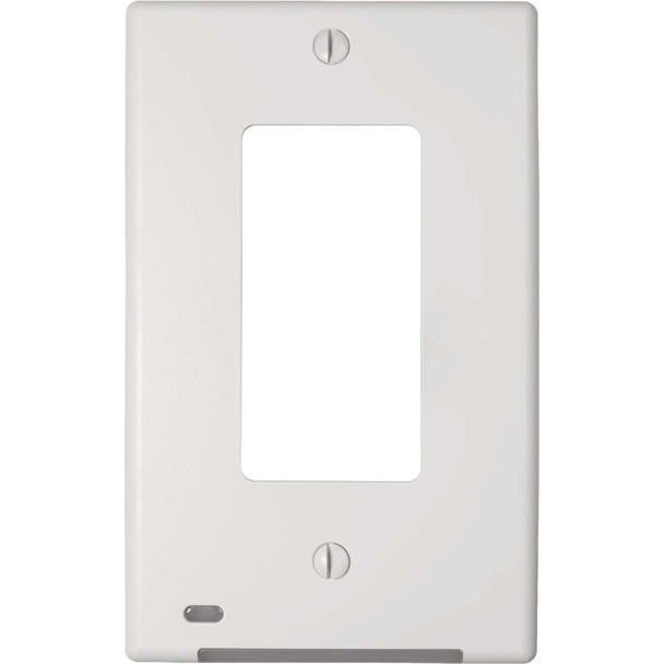 Amerelle LumiCover 1-Gang Universal Wallplate with Built-In Night Light, White