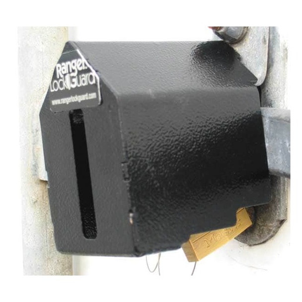 Ranger Lock Padlock Guard,4 in,Hardened Steel,Black RGEX-0L