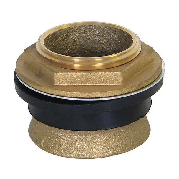 Kissler Toilet Spud, 1-1/4", Brass, Brass 57-0515