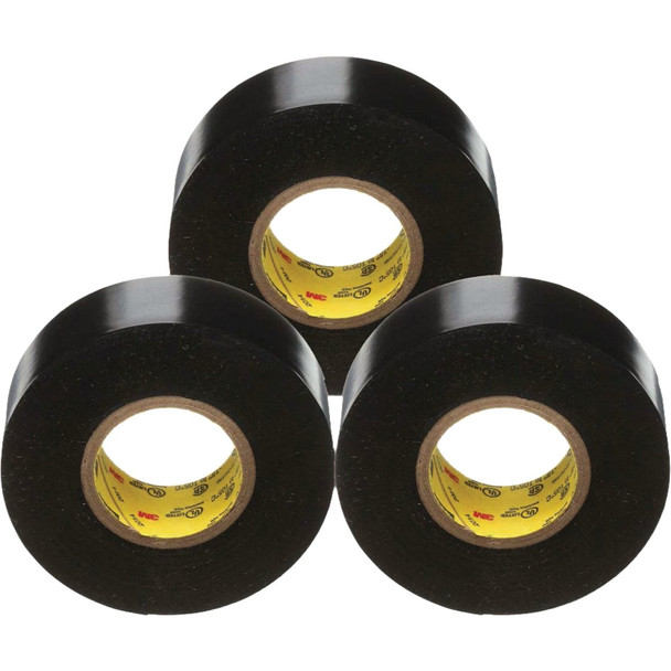 Scotch Super 33+ 3/4 In. x 66 Ft. Black Vinyl Electrical Tape 6132-BA-3PK-6