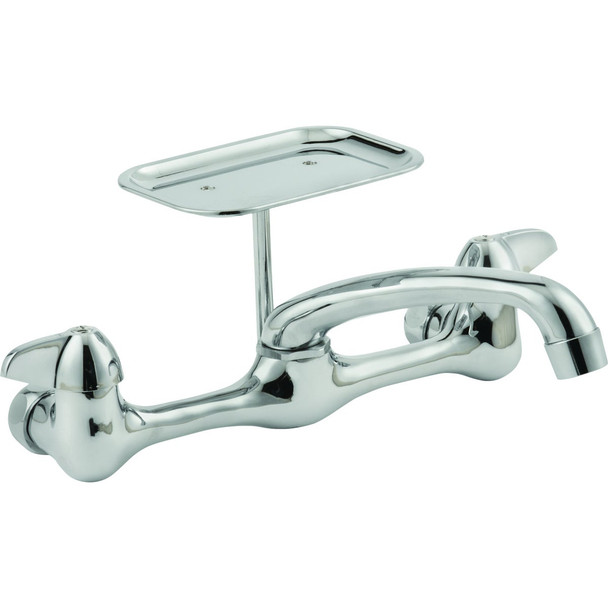 Homepointe 2-Handle Wall Mount Kitchen Faucet, Chrome 240561