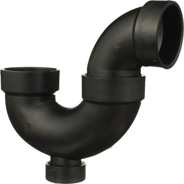 Charlotte Pipe 1-1/2 In. ABS/DWV P-Trap with Clean Out ABS 00707X 0600HA