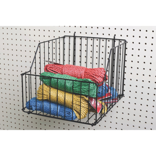 Siffron Large Chrome Trapezoid Basket with Label Holder (4 Pack) 9800006720