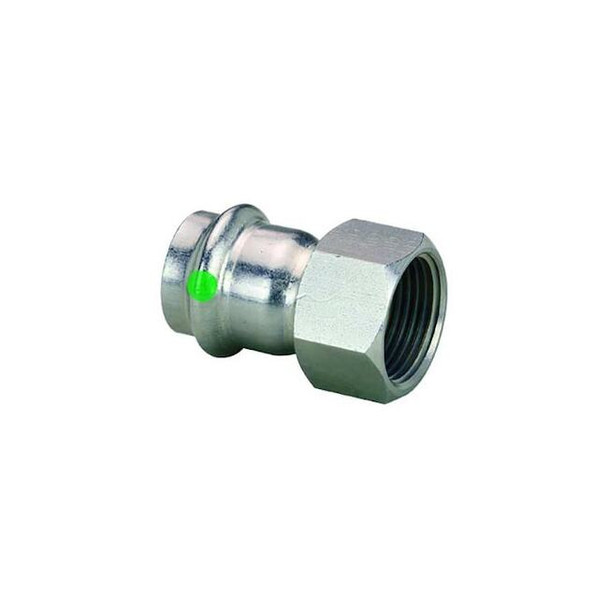 Viega Strt, SS, Press-fit 1/2 in, FNPT 1/2 in 80080 Pack of 10